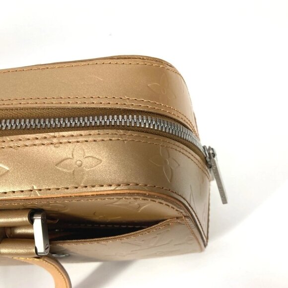 LOUIS VUITTON M55177 Monogram mat Shelton Tote Bag Hand Bag leather Amble Beige - Picture 3 of 14